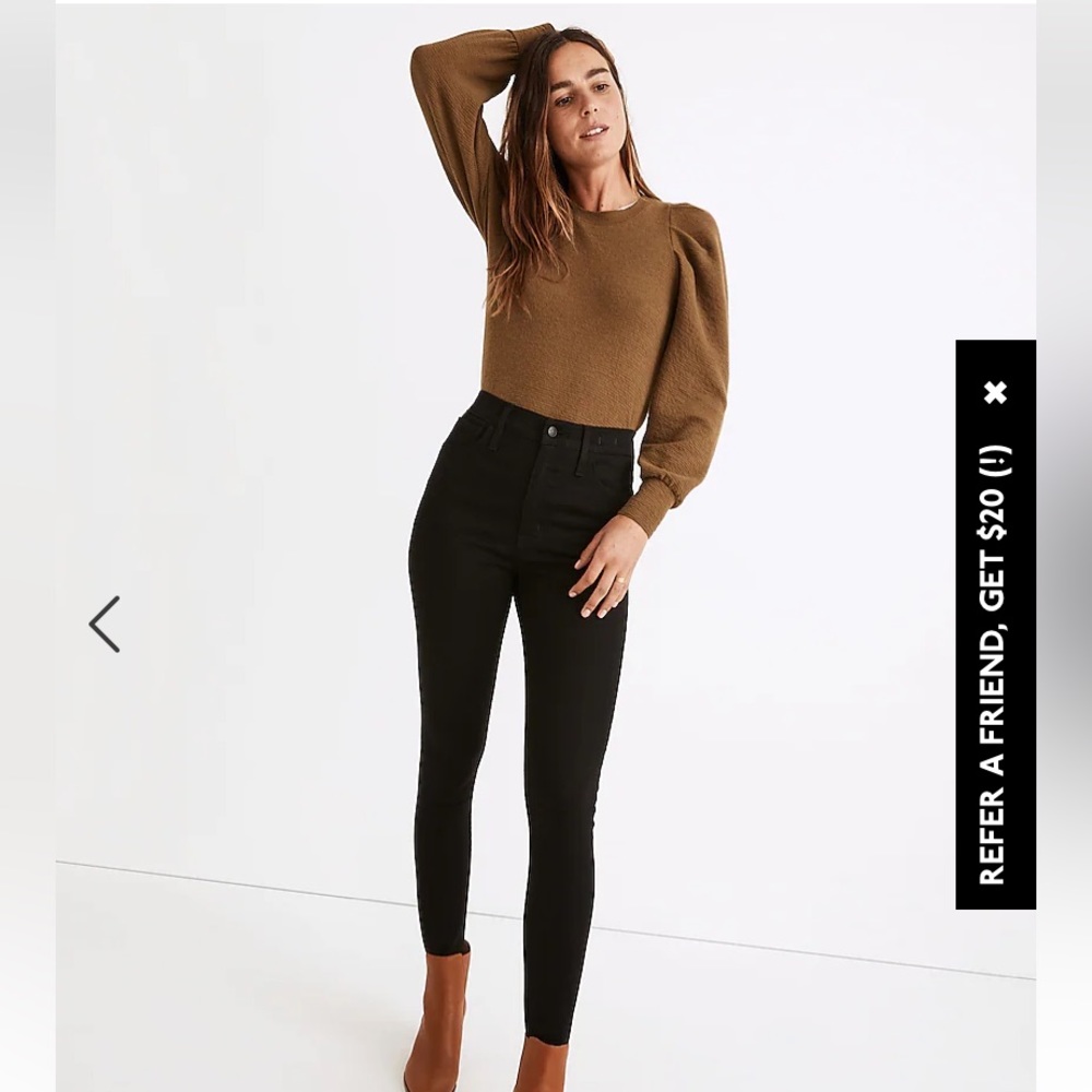 Madewell high rise black road-tripped jeans!